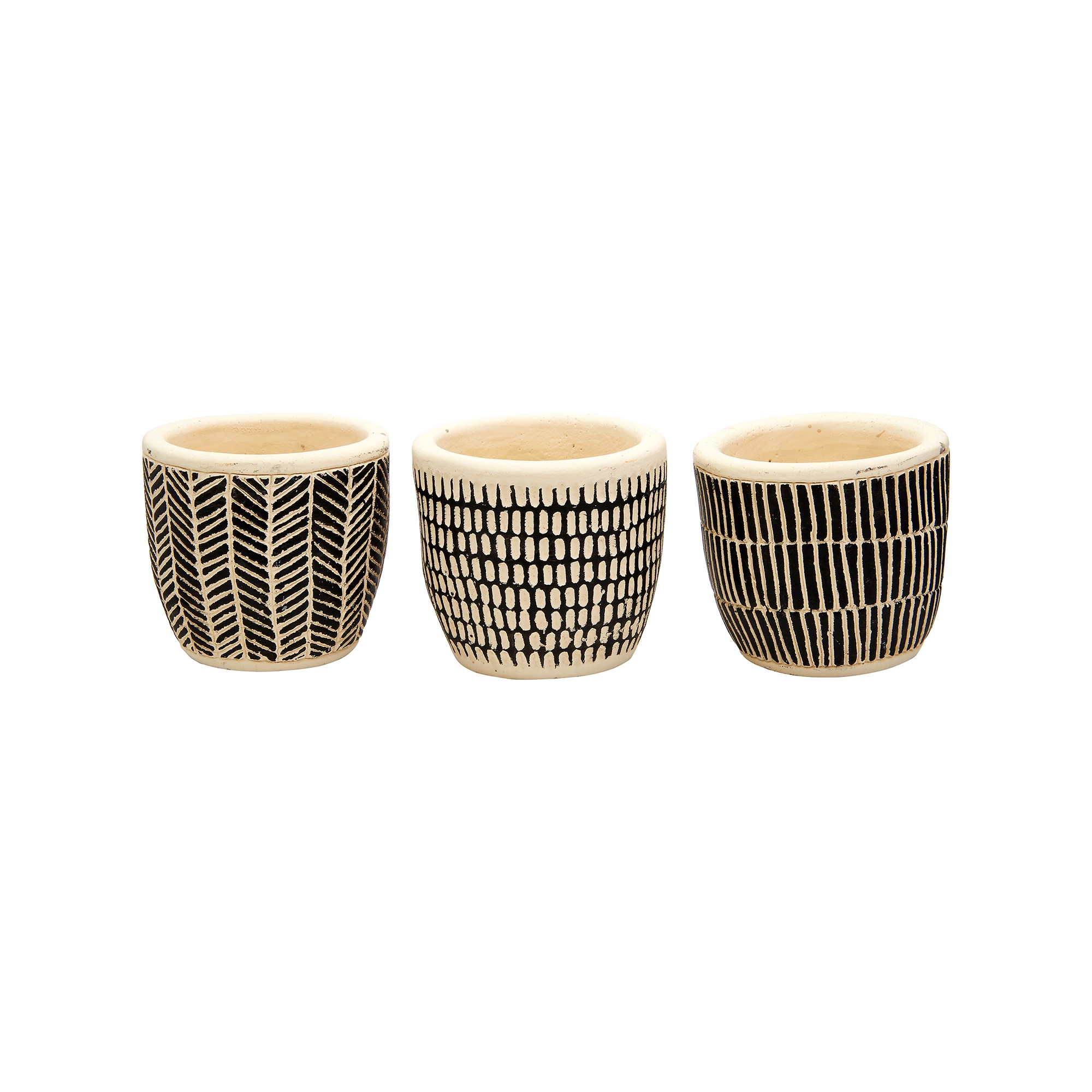 Trio of Scandi Style Pots