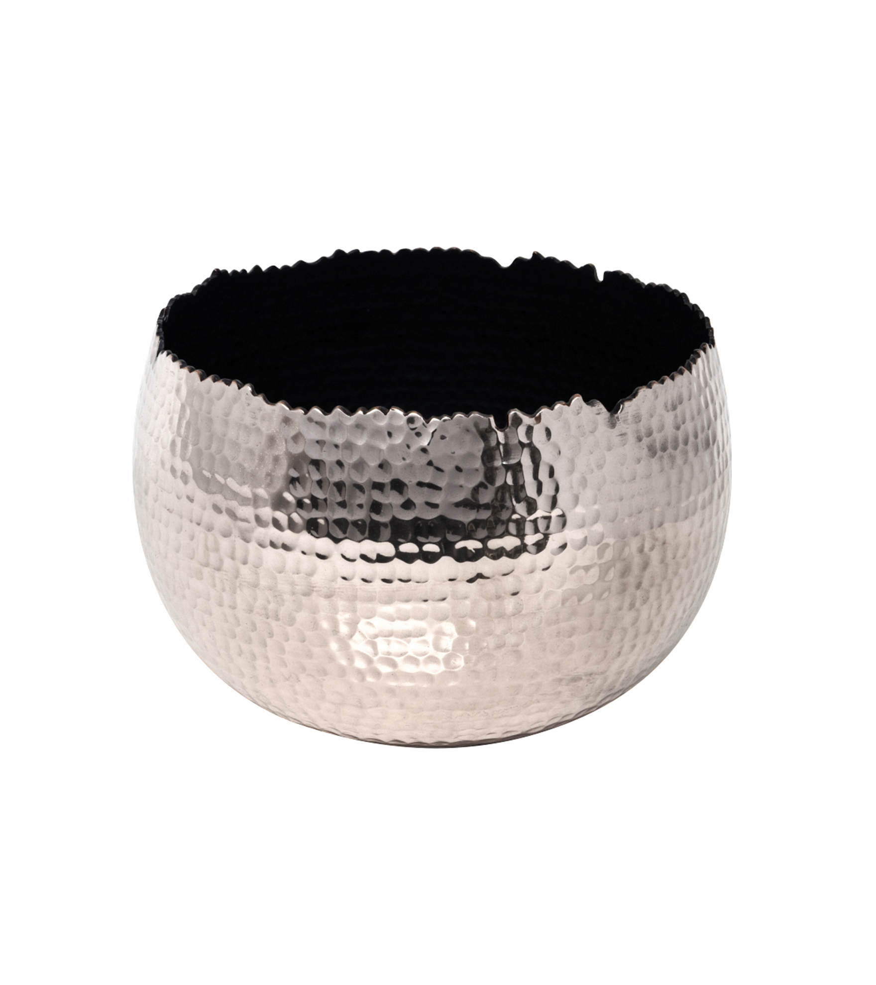 Hammered Iron Silver Plant Pot
